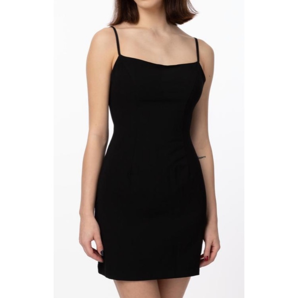 Black slip dress